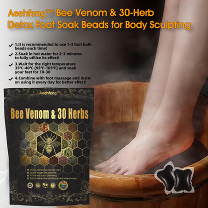 Last day to get 70% OFF: Aeehfeng™ Bee Venom & 30-Herb Detox Foot Soak Beads for Body Sculpting-South African Lymphoedema Association (SALA) Recommendation🐝🐝