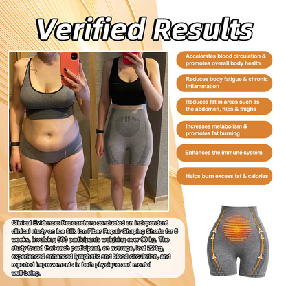 【Official Brand Store 🏆🔥】PEARLMOON™ Ice Silk Ion Fiber Repair Shaping Shorts (SAHPRA registered and approved, effectively addresses issues such as fat accumulation, stretch marks, skin laxity, lymphatic edema, varicose veins, and gynecological problems.)