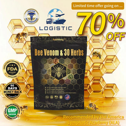 Last day to get 70% OFF: Aeehfeng™ Bee Venom & 30-Herb Detox Foot Soak Beads for Body Sculpting- Recommended by the America Lymphatic Academy (ALA)